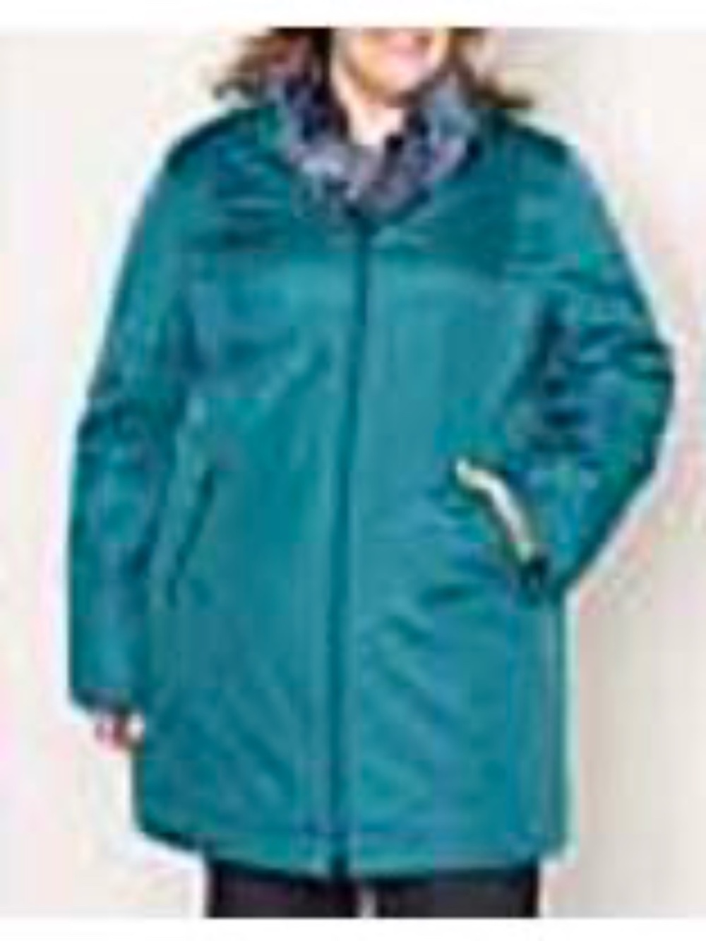 JACKET, PEACOCK (Green), SIZE 5X, PLUSH LINING INSIDE WAIST UP, TWO WAY ZIPPER
